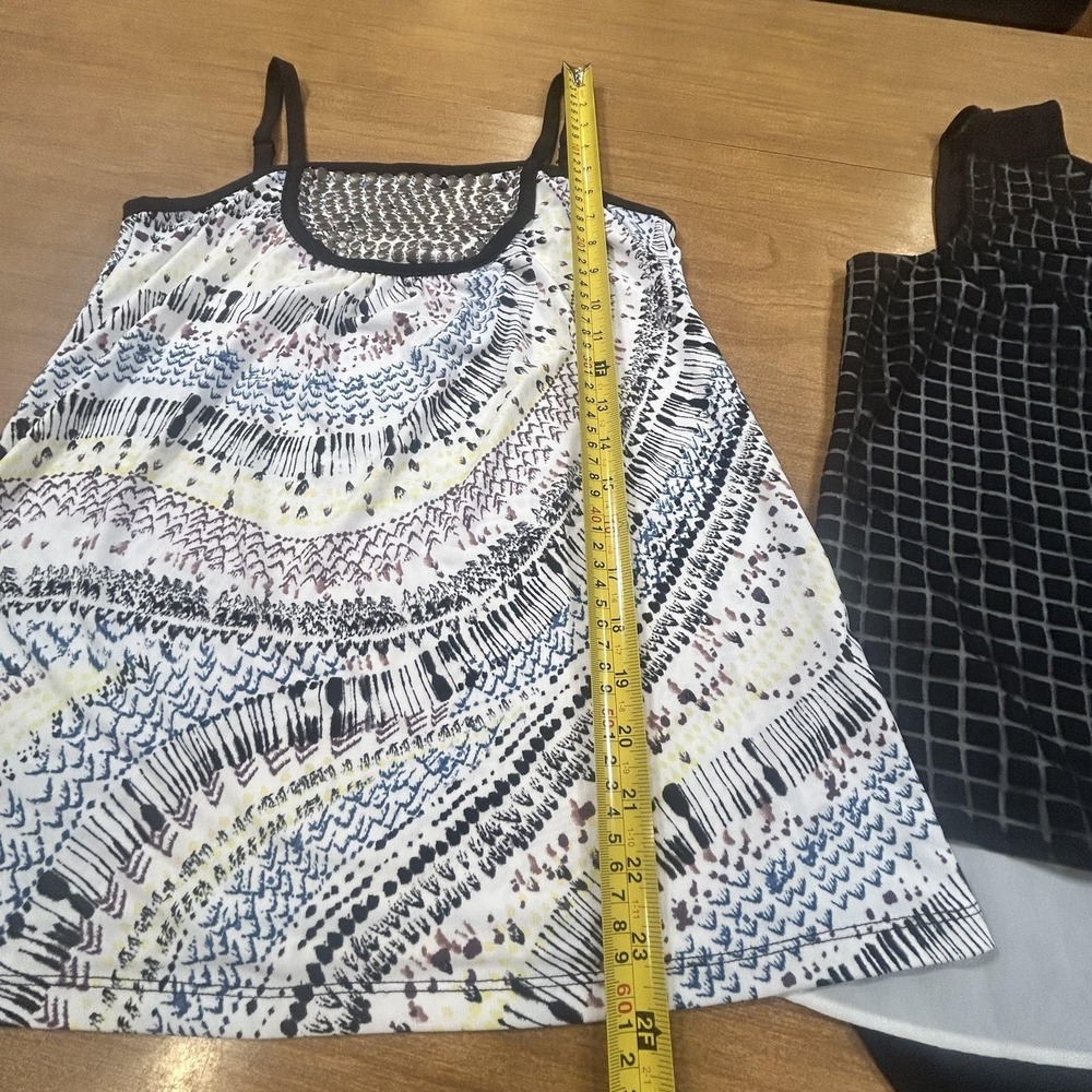 Set 2 The Limited Tank Top Womens Medium Multicolor Sequin Geometric Sheer - Picture 5 of 13